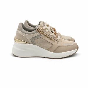 Lumberjack Sneakers Donna Beige con ZIP