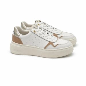 Lumberjack Sneakers Donna Bianche Beige Platform