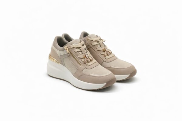 Lumberjack Sneakers Donna Beige con ZIP
