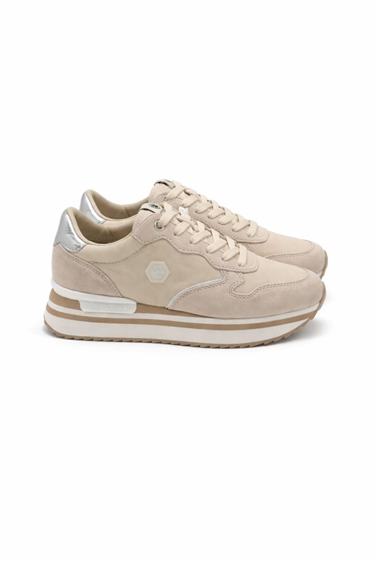 Lumberjack Sneakers Donna Beige Platform