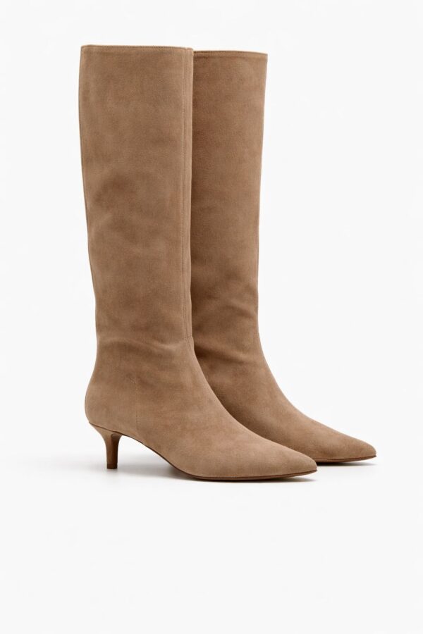 stivale-donna-camoscio-beige Aurea Stivale Donna