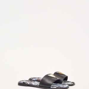 Gaudi' Sandalo Nero Suola Fantasia