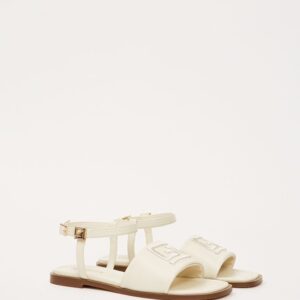 1575A9213F75A368998FFE96D7909981_ Gaudi' Sandalo Donna Panna e Logo Frontale