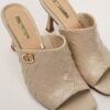 Gaudi' Sandalo Mule Beige Intrecciato