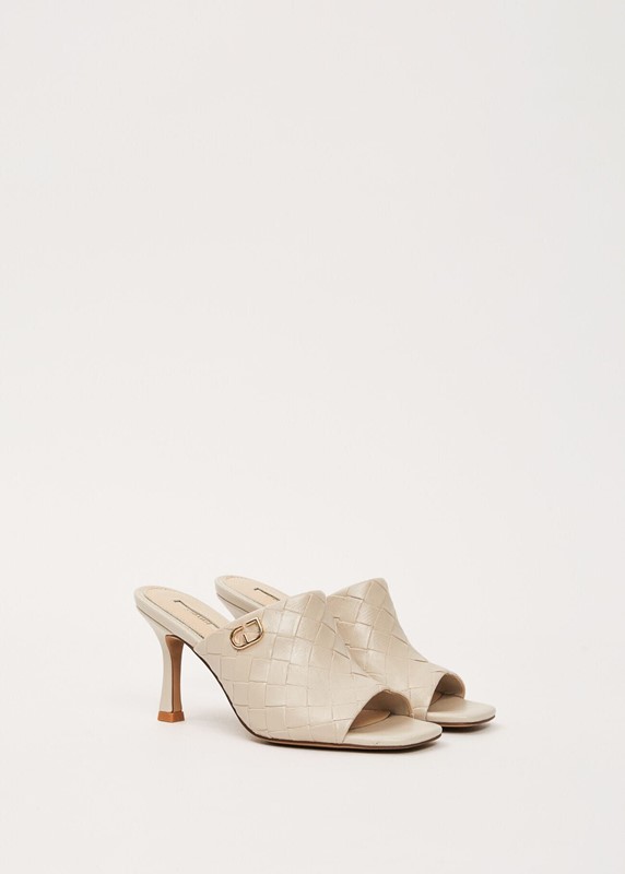 Gaudi' Sandalo Mule Beige Intrecciato