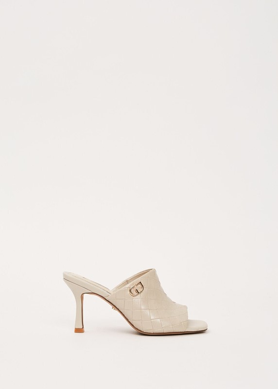 Gaudi' Sandalo Mule Beige Intrecciato