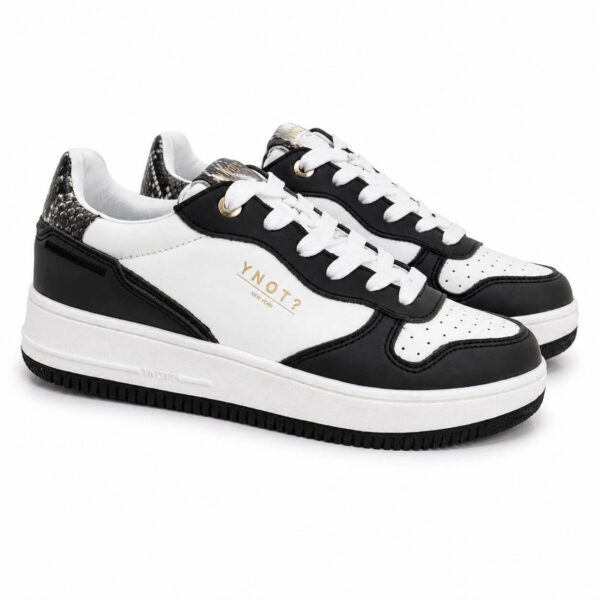 sneakers-ynot-maculata- Sneakers Donna Ynot? Bianca Nera Pitonata