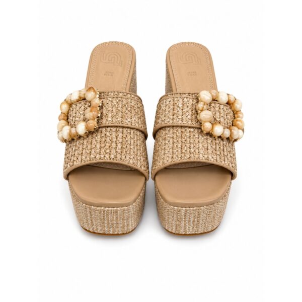 Gold&Gold Sandali Donna Platform con Fibbia Gioiello