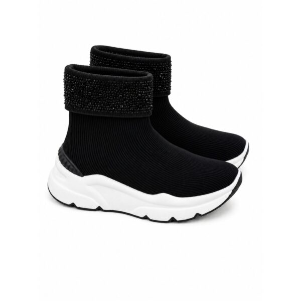 Emanuelle vee Sneakers Calzino Donna con Strass – Suola Platform 5,5 cm