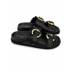 073408D1BD73BED62980E03061276860_ Emanuelle vee ciabatte donna in vera pelle intrecciata nere