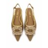 Ferre' slingback donna oro in vera pelle
