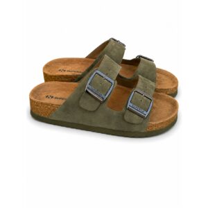 Superga Ciabatta Uomo Doppia Fibbia Verde