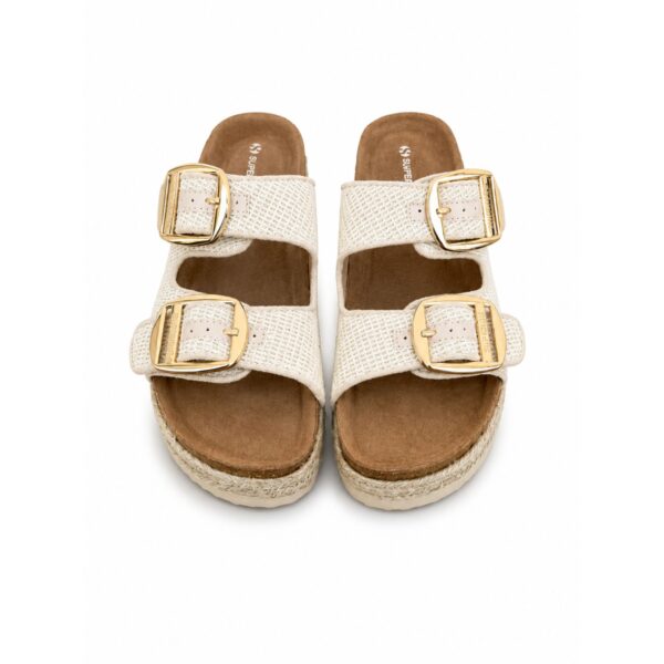 Superga Ciabatte Platform Donna in Tessuto Beige