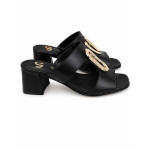 2d2364fe-136d-4edf-b8f1-89b2bb17d537 Gold&Gold Sandali Donna Neri Tacco Largo