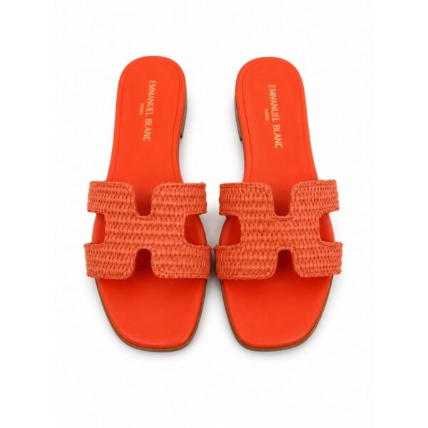 Emanuel blanc ciabatte donna in vera pelle con fascia in raf