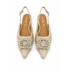 Ferre' slingback donna oro in vera pelle