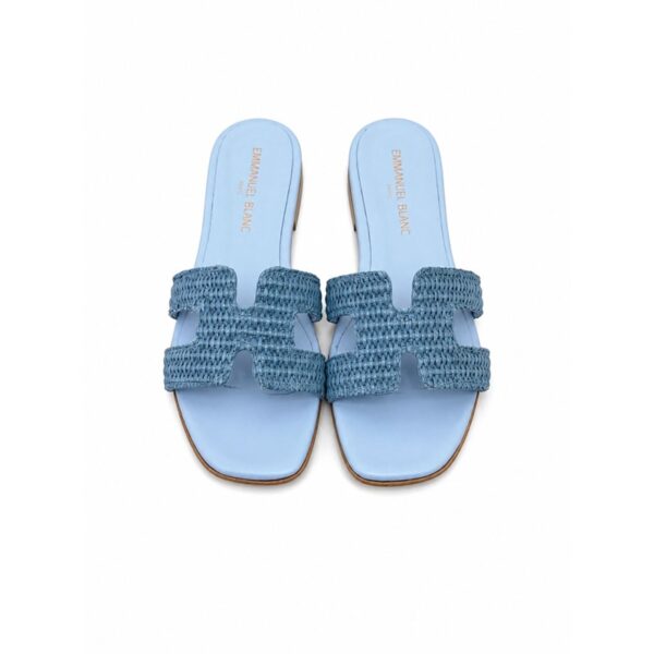 4ABDA4BC105483F5D29F4A6B3A582762_ Emanuel blanc ciabatte donna in vera pelle con fascia in raf