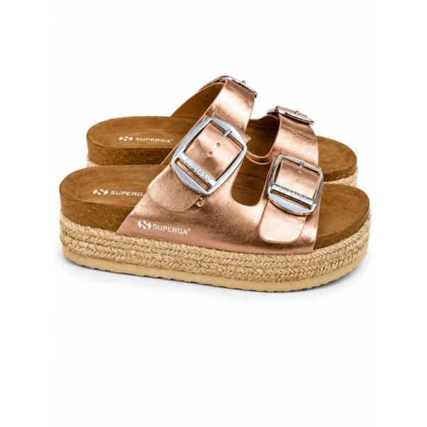 Superga Ciabatte Platform Metallizzate