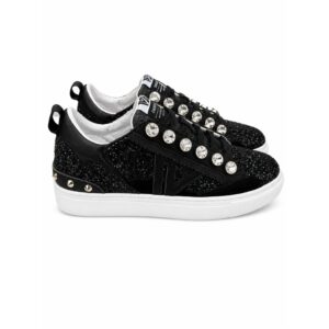 6ef4447b-e5c2-4ef2-af26-54925348b101 Emanuelle Vee Sneakers Donna Nere Glitter – Suola 4 cm