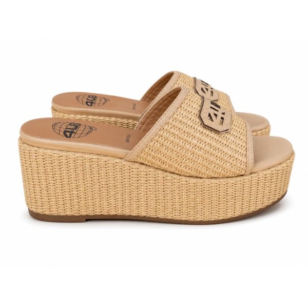 4us paciotti ciabatte donna platform intrecciate