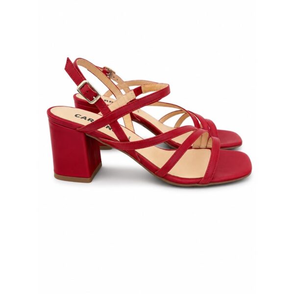 Carmens sandali donna rossi in vera pelle