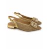 Ferre' slingback donna oro in vera pelle