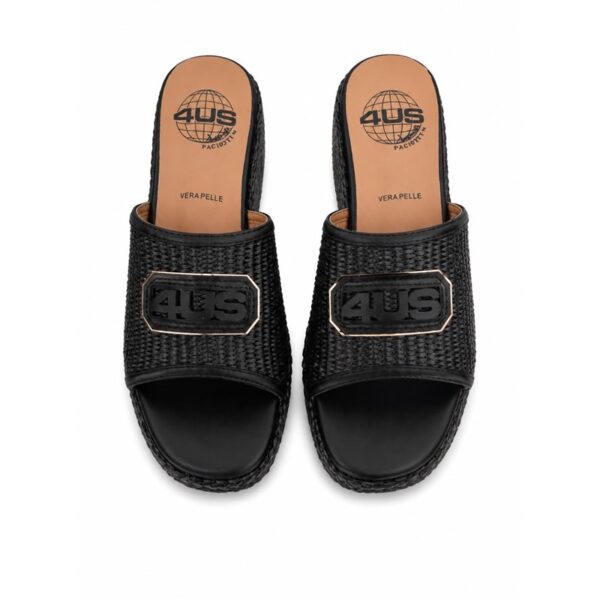 4us paciotti ciabatte donna platform intrecciate