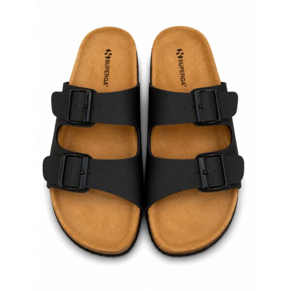 Superga Ciabatta Uomo Doppia Fibbia Nera