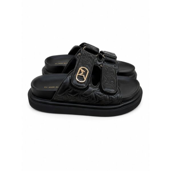 8c7b19e2-ffbf-4459-9983-10a2006d9db3 Marc Ellis Ciabatte Donna Platform 5 cm Nere con Doppio Strap