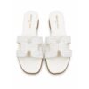 Emanuel blanc ciabatte donna in vera pelle con fascia in raf