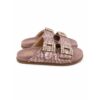 9B1E320CE0DBDE0EEE3C85BFABD58F67_ Mode ciabatte donna oro intrecciate in vera pelle con fibbie