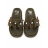 9E7FA6EC6338FFB78293373AABE4BB9C_ Mode ciabatte donna verde oliva con fiori 3d e perle