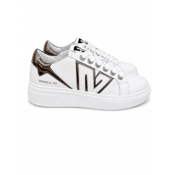 9c00d0d2-4b83-410c-add6-adc4a3adbd29 Emanuelle Vee Sneakers Donna in Pelle con Platform 4,5 cm