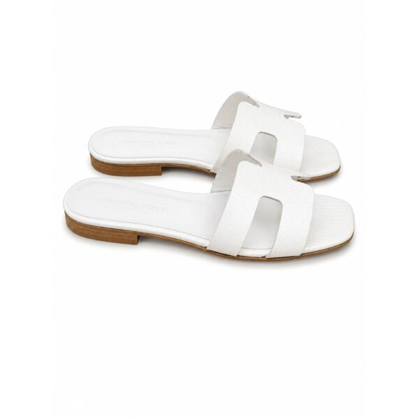 A4E474115C6D891B0D454F4D67B8DC64_ Emanuel blanc ciabatte donna in vera pelle effetto lucertola