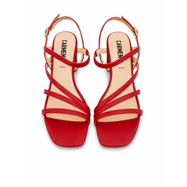 Carmens sandali donna rossi in vera pelle