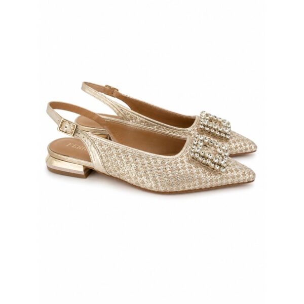Ferre' slingback donna oro in vera pelle