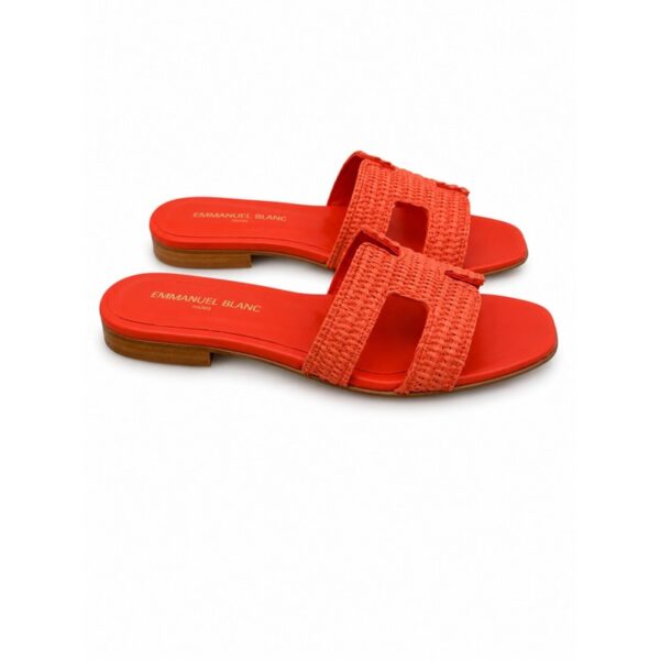 Emanuel blanc ciabatte donna in vera pelle con fascia in raf