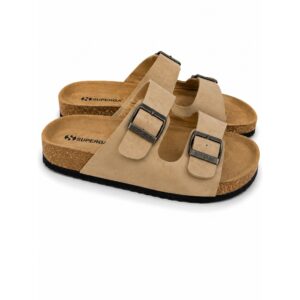Superga Ciabatta Uomo Doppia Fibbia Beige