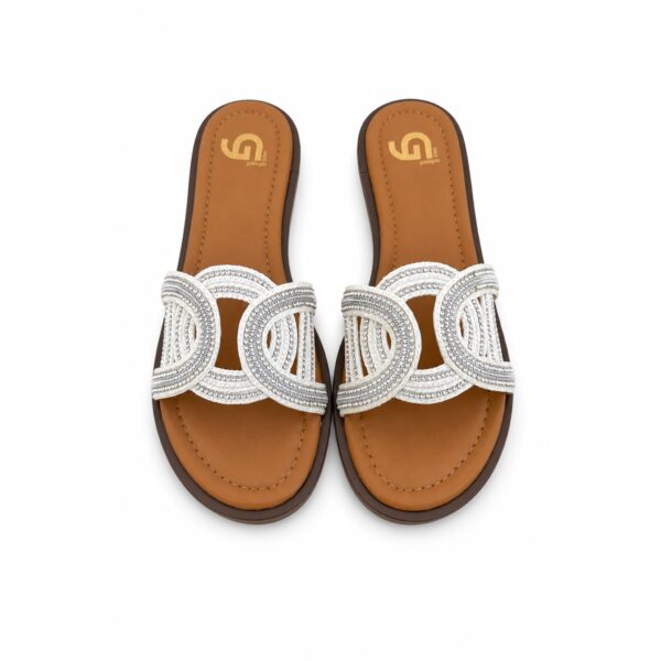 3c49ac3f-d8b7-4992-bb56-f597a82480cc Gold&Gold Ciabatte Donna Gioiello con Fascia Intrecciata e Strass