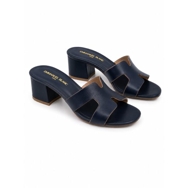 Emmanuel Blanc Paris Ciabatte Donna con Tacco 50 in Pelle