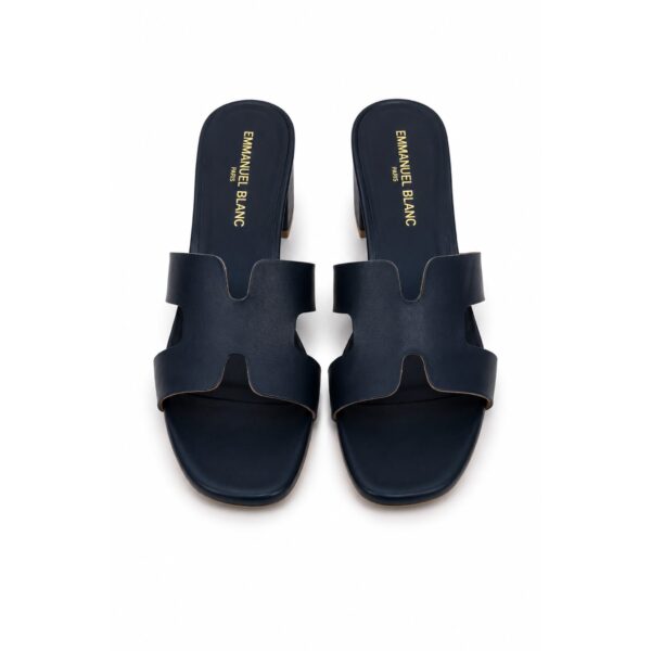 Emmanuel Blanc Paris Ciabatte Donna con Tacco 50 in Pelle
