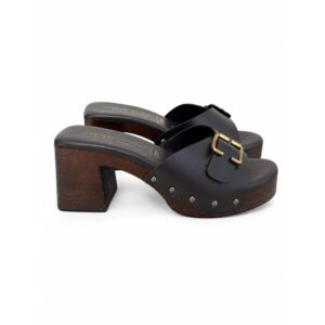 59c6bc54-5083-4dea-a331-4581d003935b Verderosmarino Sabot Donna con Tacco Effetto Legno e Fibbia