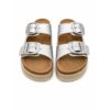 Superga Ciabatte Donna Platform Argento con Doppia Fibbia