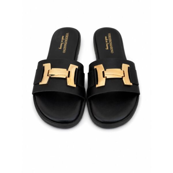 6b62360a-8db5-4677-ae3a-846daad645f2 Verderosmarino Ciabatte Donna in Vera Pelle con Maxi Fibbia Oro