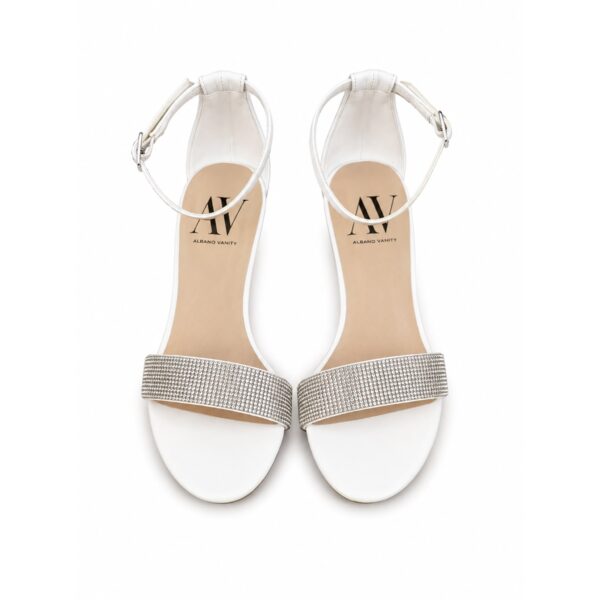 Albano Vanity Sandali Donna Bianchi con Strass Tacco 70