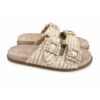 9b93079f-6bcc-49f0-8b70-b3a4f1520879 Mode Sandali Donna Platform Beige con Borchie Oro