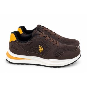 U.s. polo assn. sneakers uomo marroni e gialle