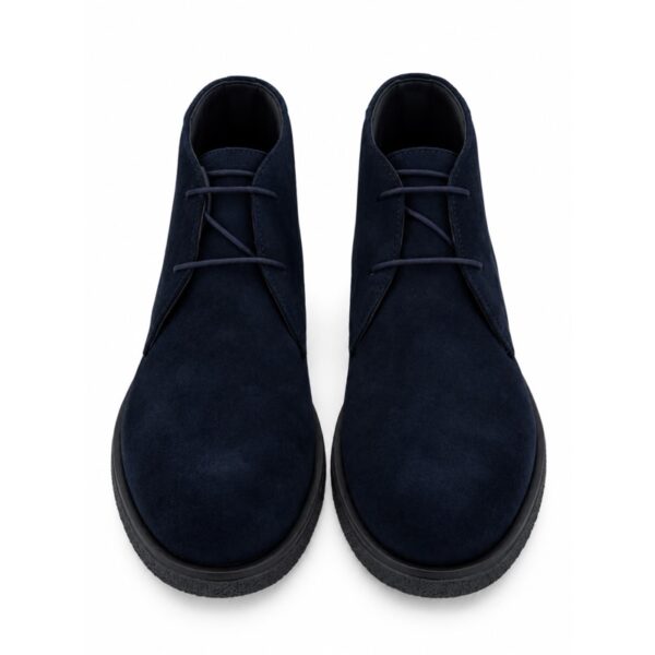 Stivaletti uomo in camoscio blu e tortora  ankle boots stri