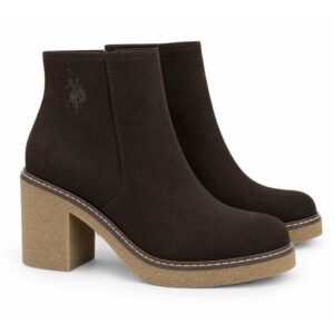 U.s. polo assn. stivaletti donna marroni con tacco e plateau