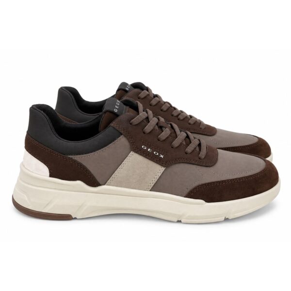 Geox sneakers uomo in pelle e camoscio  2 colori